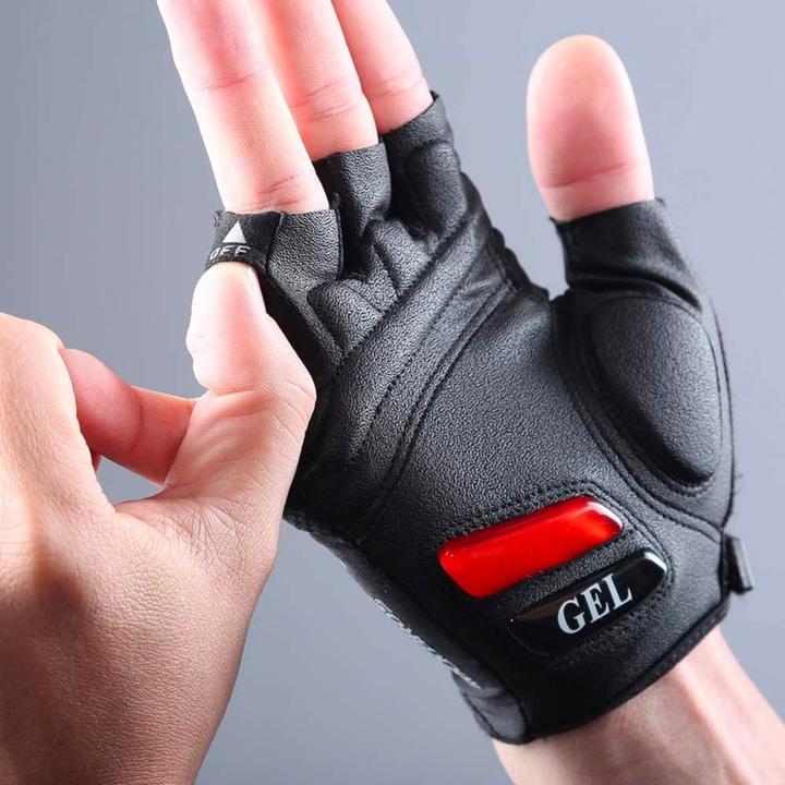 Produktbild Rockbros S143-BK M cycling gloves with gel inserts - black (M)