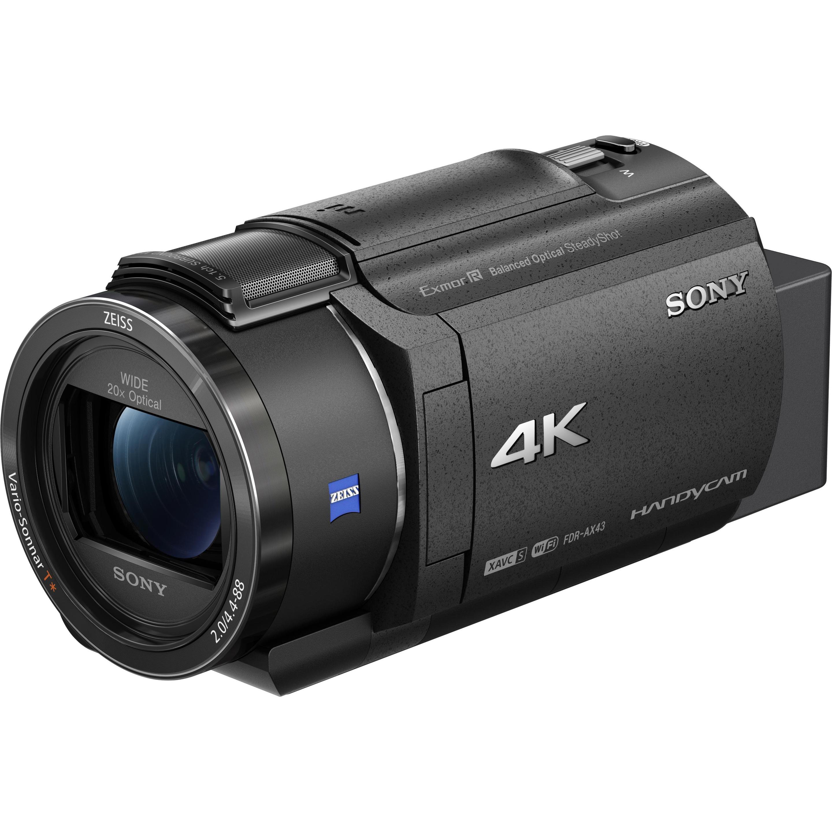 Sony FDR AX43 4K - (EU) (8.29 Mpx, 25p, 20 x), Videokamera, Schwarz