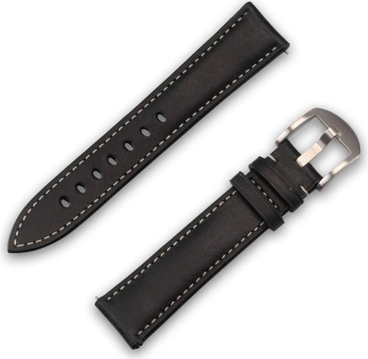 Image du produit JT Berlin Watchband Charlie | Universel 20mm | noir - Acier inoxydable | M | 10848 (10848) (20 mm, Acier inoxydable, Nytech, Cuir véritable)