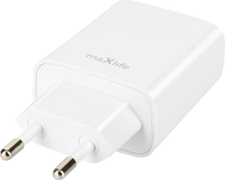 Produktbild Maxlife MXTC-10-20AC PD QC Ladegerät 1x USB-C 1x USB 20W weiss (20 W, 2 Ports)