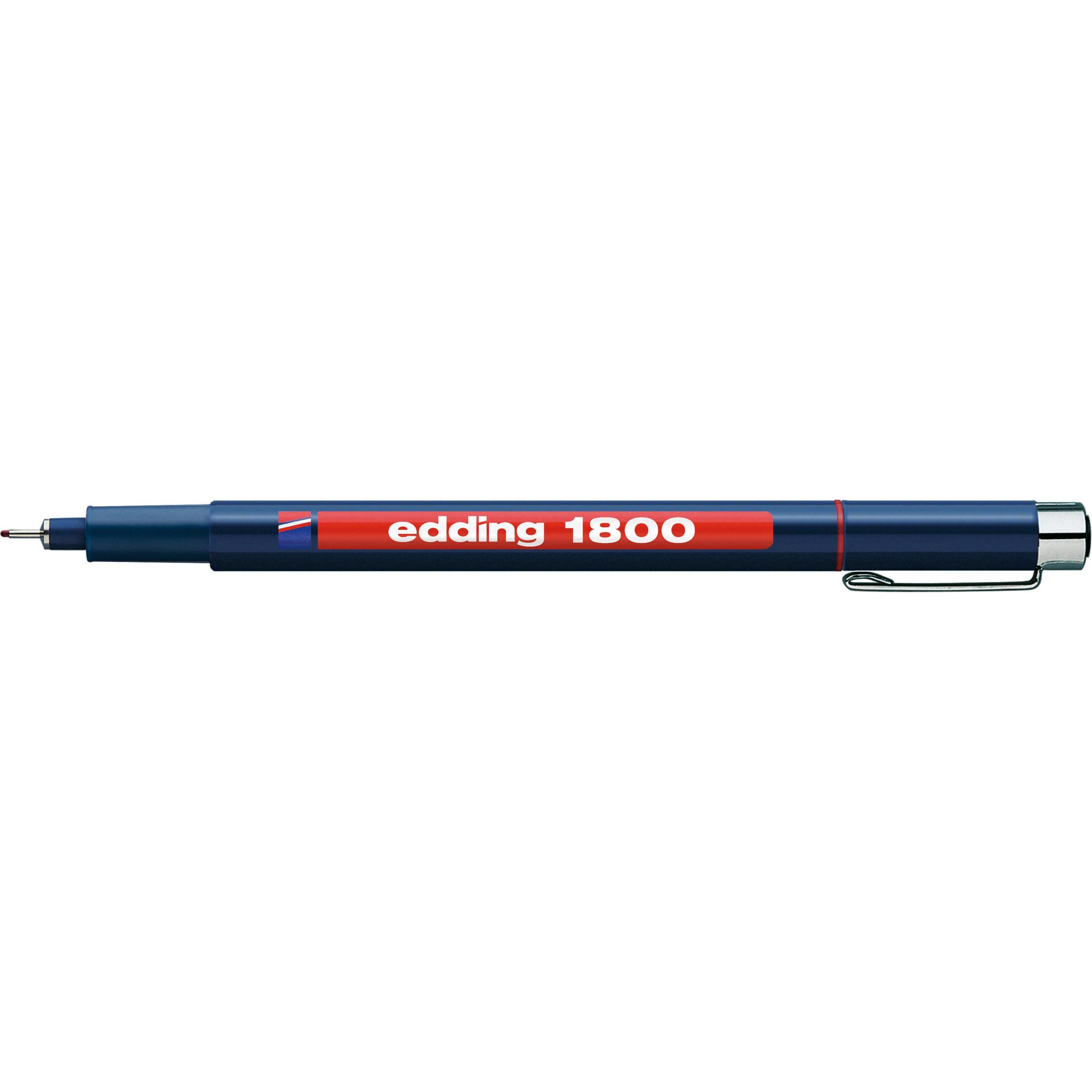 Thumbnail - Edding, Schreibstifte, Faserzeichner Profipen 1800 (Rot, 1 x)