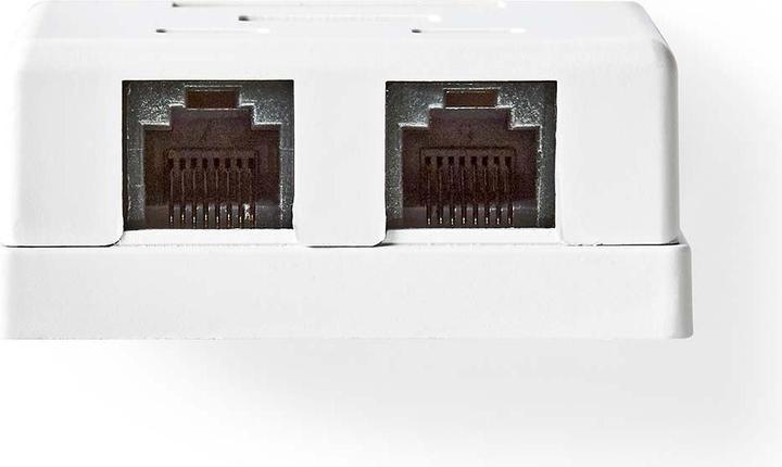 Productafbeelding Nedis Netwerk wandcontactdoos - Aan de wand - 2-poorts poort(en) - UTP CAT6 - Recht - Contactdoos -