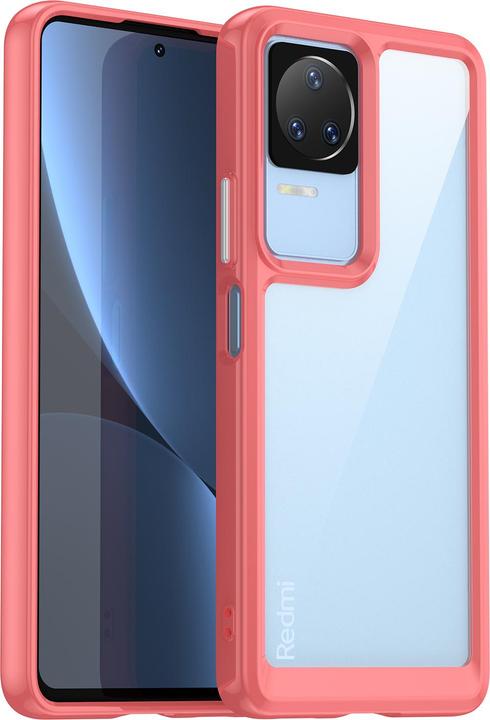 Actual product image Hurtel Outer Space Case Xiaomi Poco F4 5G cover with a flexible frame red (Xiaomi Poco M4 5G)