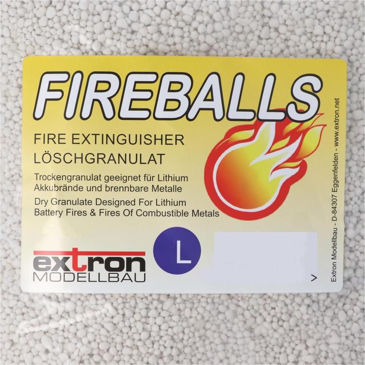 Produktbild Extron Modellbau Fireballs Feuerlöschgranulat für Lithium Akkus, Brandschutz, Löschmittel