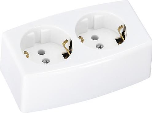 Actual product image Martin Kaiser 2-way socket outlet 537 lime white