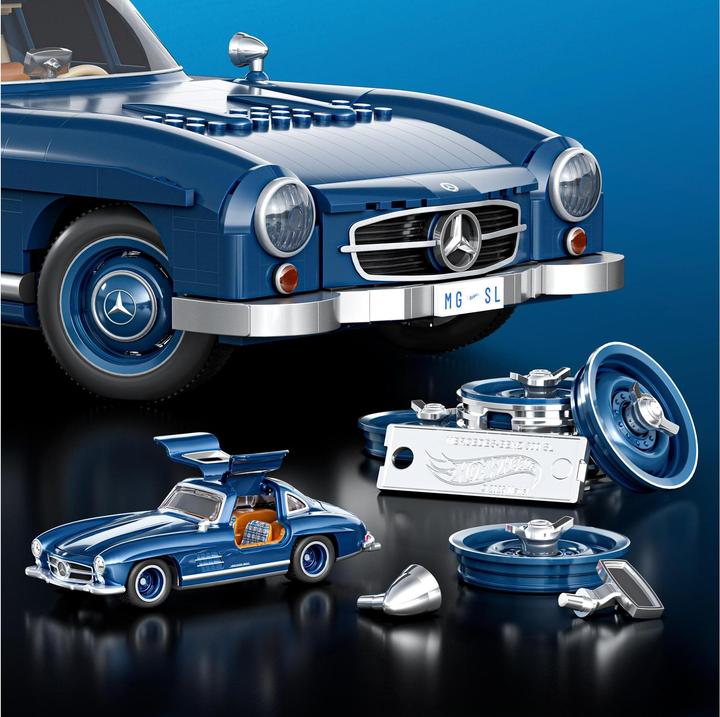 Actual product image Mattel Brick Shop Premium Series Mercedes-Benz 300 SL