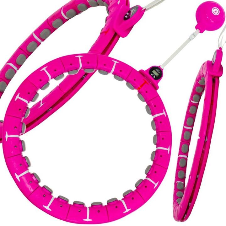 Image du produit Enero Fit Hula Hop Z Masażerem Obciążeniem I Licznikiem Fuksja (880 g)
