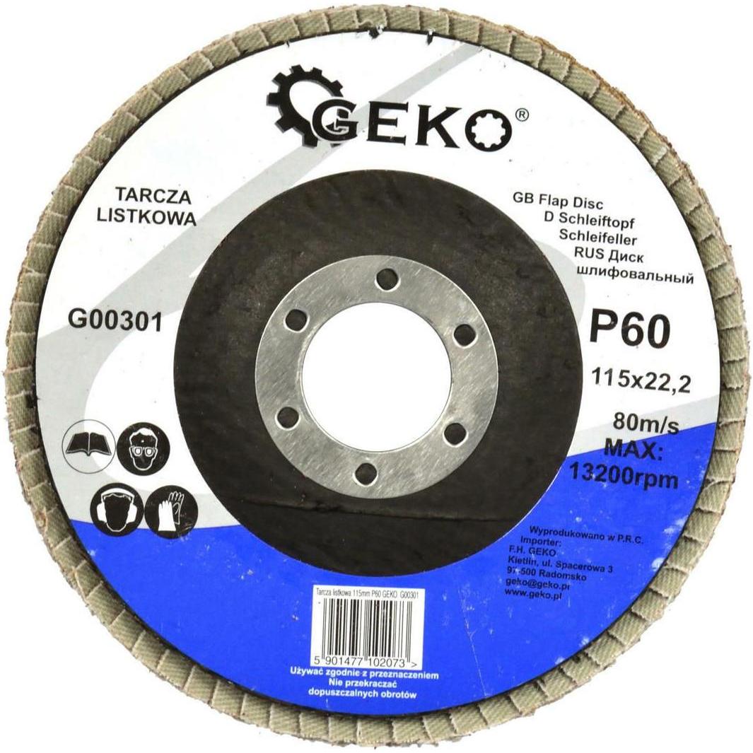 GEKO, Schleifmittel, Flammscheibe 115mm, P60 (P60)