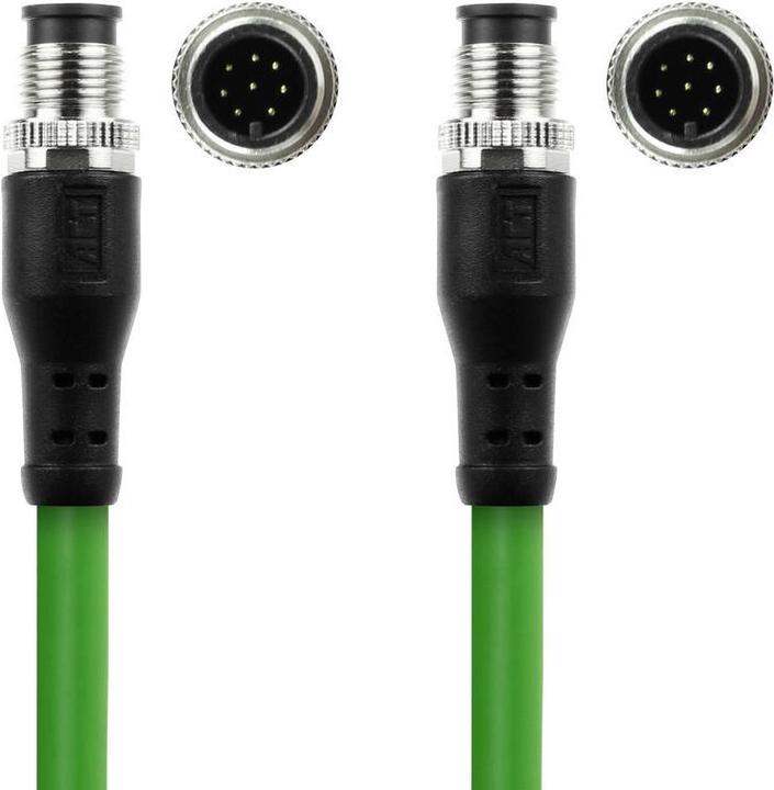 Produktbild ACT Industrial 7.50 meters Sensor cable M12A 8-pin male to M12A 8-pin male, Ultraflex TPE cable, shielde