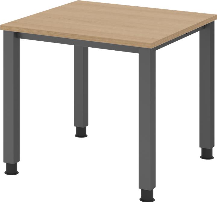 Image du produit Hammerbacher Bureau 4 pieds carré 80x80cm chêne
