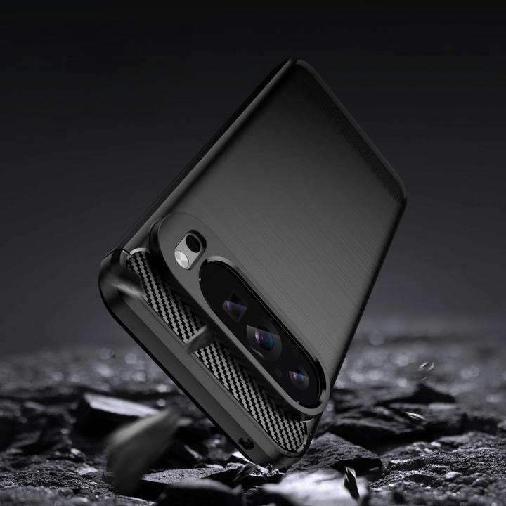 Actual product image Cover-Discount Google Pixel 9 Pro XL - Metal Carbon Look Cover (Google Pixel 9 Pro XL)