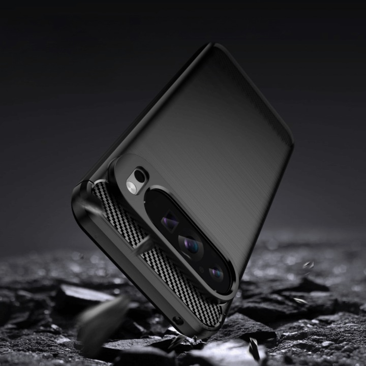 Produktbild Cover-Discount Google Pixel 9 Pro XL - Metall Carbon Look Hülle (Google Pixel 9 Pro XL)