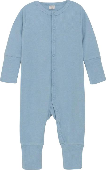 CeLaVi Jumpsuit / Pyjama Ripp Bambusviskose/Baumwolle - Dusty blue