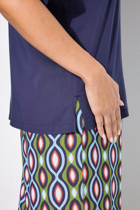 Immagine prodotto Ulla Popken Blusa dal taglio oversize con spacchetto sulle spalle, collo da camicia e mezze maniche (62)