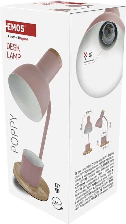 Produktbild Emos Schreibtischlampe POPPY, rosa (E27)