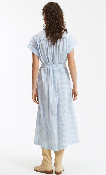 Produktbild La Redoute Collections Gestreiftes langes Hemdblusenkleid (M)
