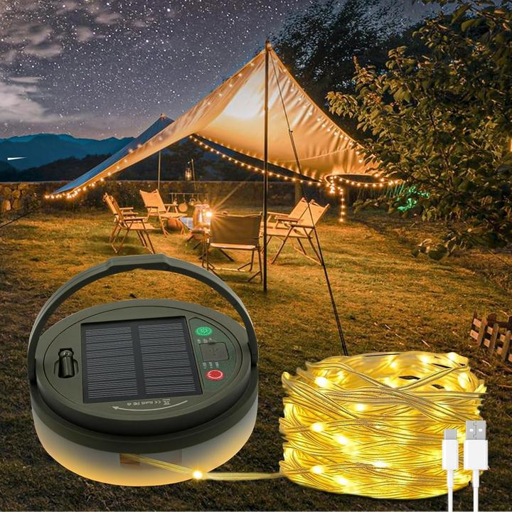 Actual product image Bowfar Solar Camping Lichterkette mit USB-Aufladung (10 m) (10 m)