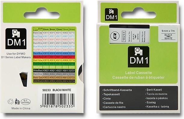 Actual product image Qoltec Tape for DYMO D1 40913 9mm x 7m White / Black overprint (0.90 cm, White)