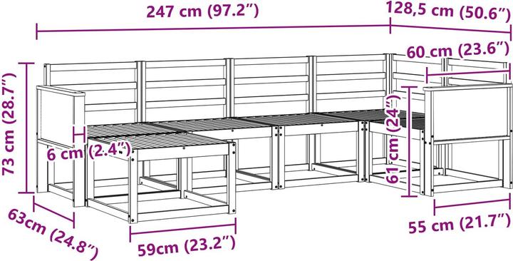 Produktbild vidaXL Outdoor-Sofa