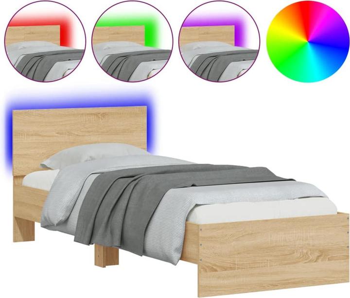 Produktbild VidaXL Bettgestell mit Kopfteil (160 x 200 cm)