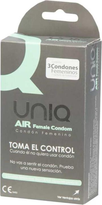 Produktbild Uniq AirFemale» Frauenkondom 3 Stück, latexfreie Frauenkondome mit einzigartiger AirBubble (3 Stk.)