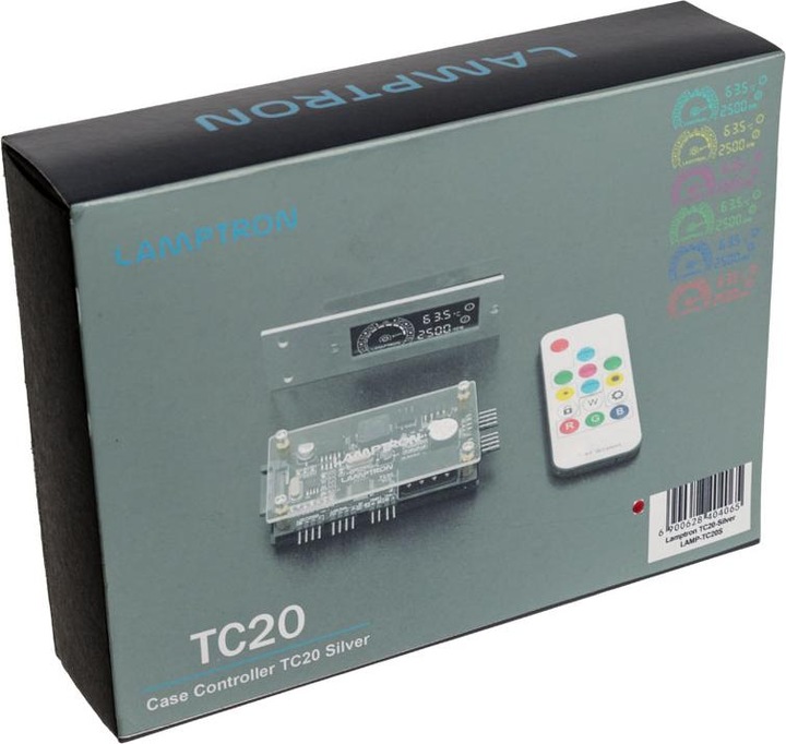 Actual product image Lamptron TC20 PCI RGB fan and LED controller - silver