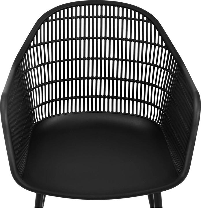 Produktbild Fromm & Starck Stuhl 2er Set Lehnstuhl Kunststoff Metallbeine bis 150 kg Designstuhl schwarz