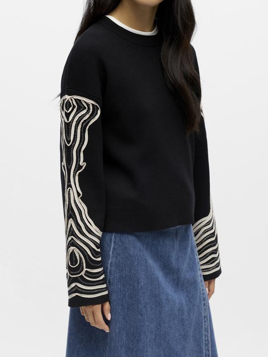 Produktbild Object Bestickter Pullover (M)