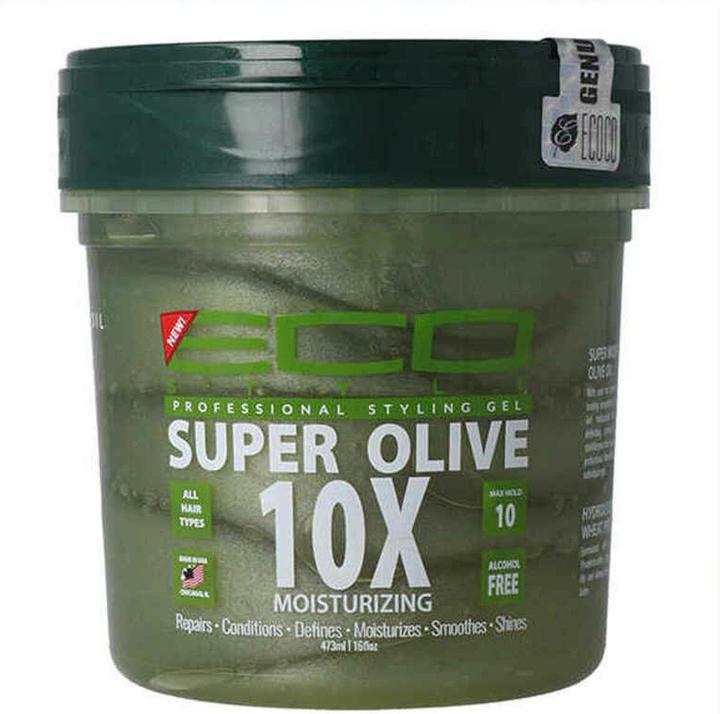 Immagine prodotto Eco Style Super Gel Styliser all'olio d'oliva 473ml/16oz - Confezione da 10 (Gel per capelli, 473 ml)