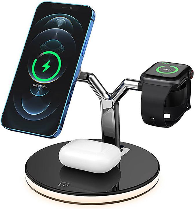 Actual product image PhoneLook Qi MagSafe 25W Charging Station 4 in 1 Wireless LED Elegant and Stylish