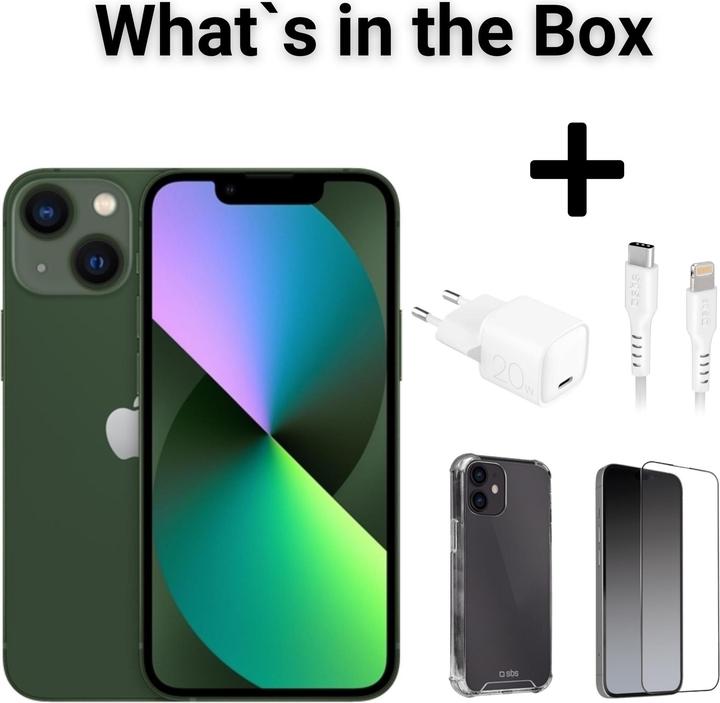 Image du produit Reenova Apple iPhone 13 mini 128GB Green (128 Go, Vert, 5.40", 14 Mpx, SIM + eSIM, A / Comme neuf)