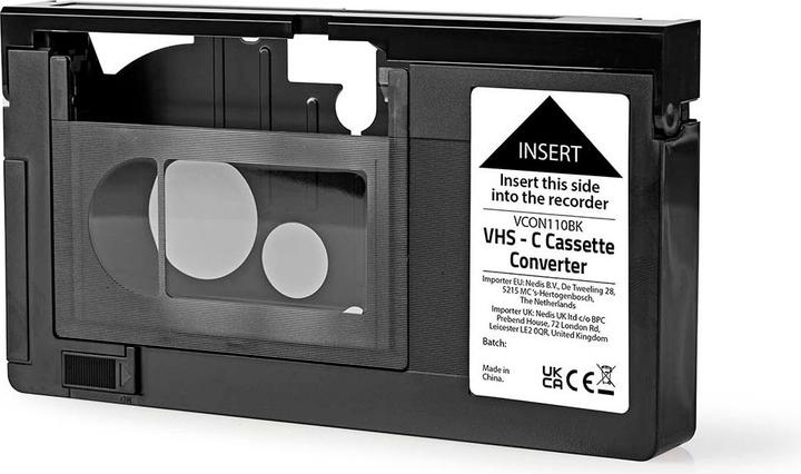 Produktbild Nedis VHS Converter Conversion: VHS-C to VHS Plug and Play Black
