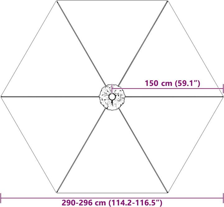 Actual product image vidaXL Ersatzstoff (3 m)