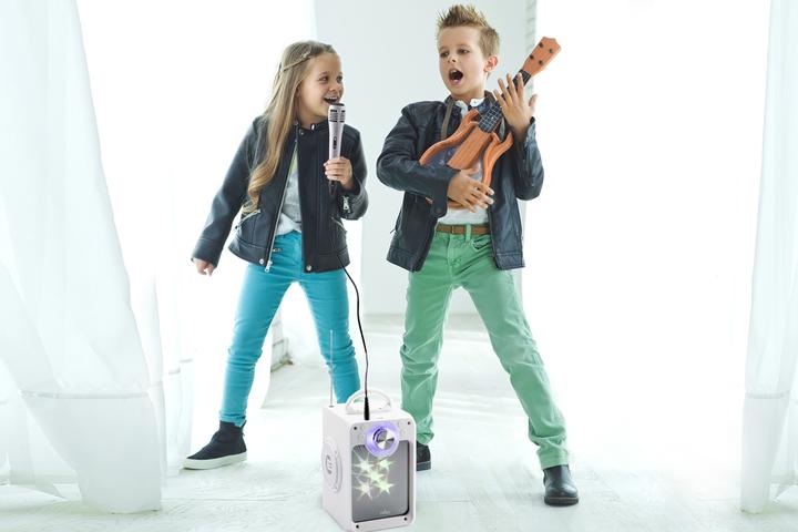 Actual product image Liniex Stars - Karaoke Machine - White (30218)