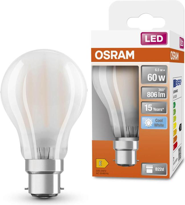 Image du produit Osram Led Retrofit Classic A (B22d, 6.50 W, 806 lm, 1 x, E)