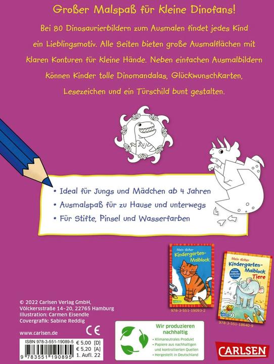 Produktbild Mein dicker Dinosaurier-Malblock
