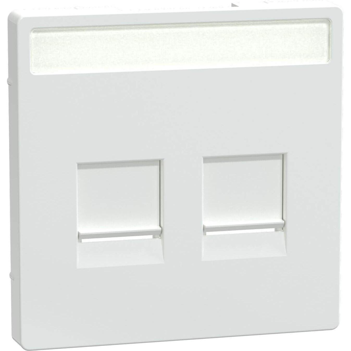 Merten, Zubehör Schalterprogramm, Zentralplatte für Modular Jack 2fach mit MEG4564-6035