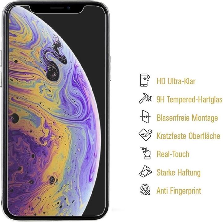 Produktbild Protectorking 1x echtes Tempered 9H Panzerhartglas 3D KLAR (1 Stück, Apple iPhone X)