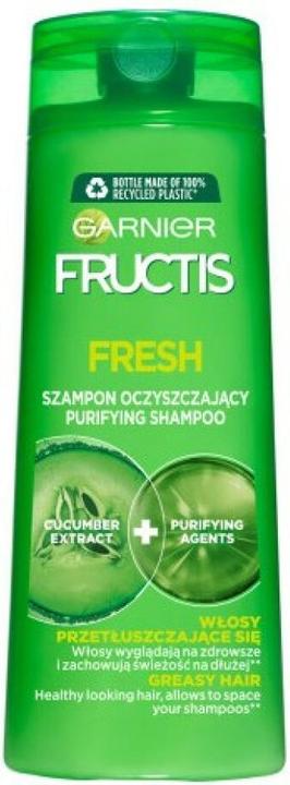 Actual product image Garnier New Fructis Fresh Shampoo For Quickly Oily Hair 400Ml (400 ml, Liquid shampoo)