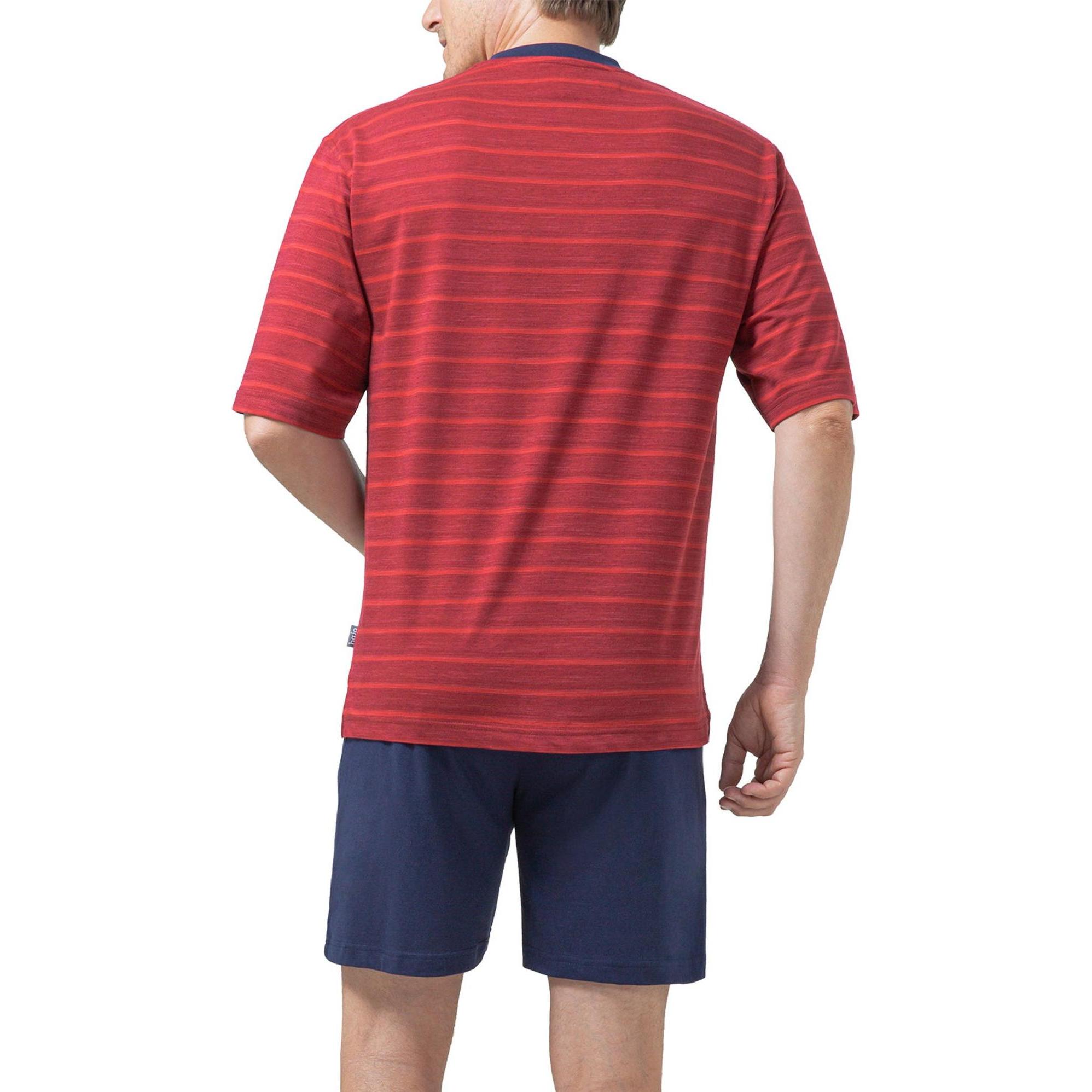 Thumbnail - Hajo, Herren, Pyjama, Pyjama Homewear Bequem sitzend - 16257, Rot, (4XL)