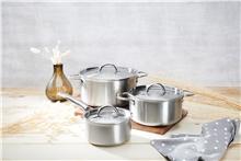 Immagine prodotto de Buyer Set di 6 pentole Alchimy: 2 pentole da 16, 24cm+casseruola da 20cm (Set di pentole e padelle da cucina, Acciaio inossidabile)