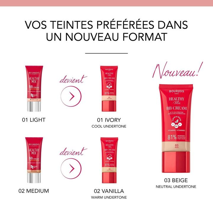 Produktbild Bourjois Healthy Mix Clean & Vegan BB Cream (Warm Beige, 30 ml)