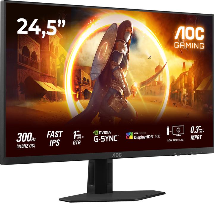 Produktbild AOC 4SRE Fast IPS Monitor,,, 2x HDMI, DisplayPort (1920 x 1080 Pixel, 24.50")