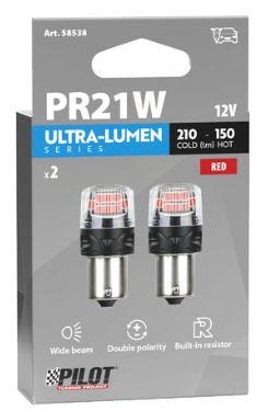 Image du produit Pilot LED-Leuchtmittel - 12V - PR21W - Rot - Ultra-Lumen Series (PR21W)