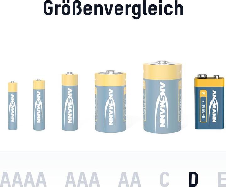 Produktbild Ansmann X-Power (1 Stk., 9V Block, 550 mAh)