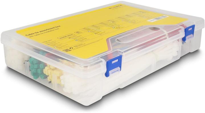Produktbild Delock Kabelbinder Sortimentsbox mit Kabelbinderzange 600-teilig farbig (Kunststoffkabelbinder, 230 mm, 600 Stk.)