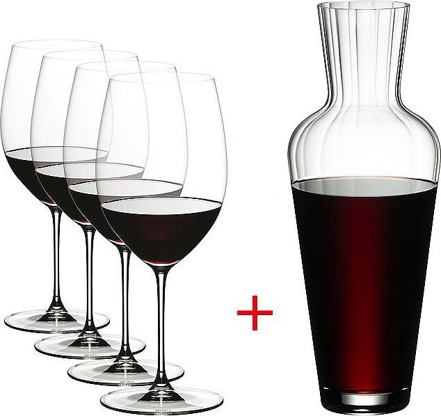 Image du produit Riedel Set de verres à cabernet & décanteur VERITAS (62.50 cl, 4 Verres, Verres à vin rouge)