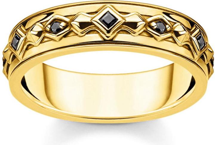 Produktbild Thomas Sabo Ring Schwarze Steine Gold (10, 22, 62, 925 Silber)