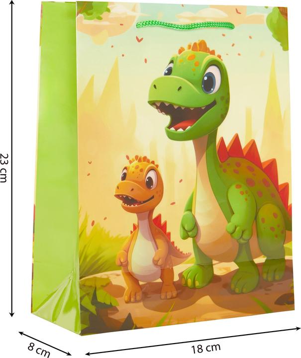 Actual product image Idena Gift bag children motif dino multicoloured 18x8x23cm
