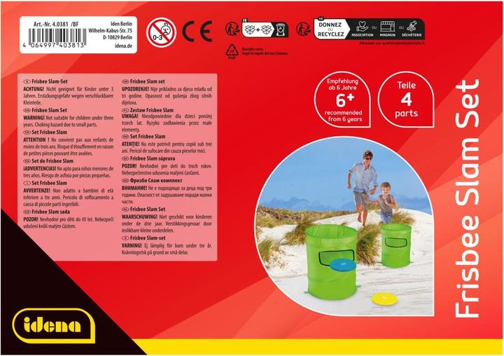 Actual product image Idena Frisbee Slam Set 4 Teile